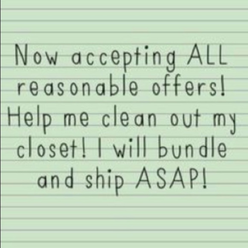 All reasonable offers will be considered